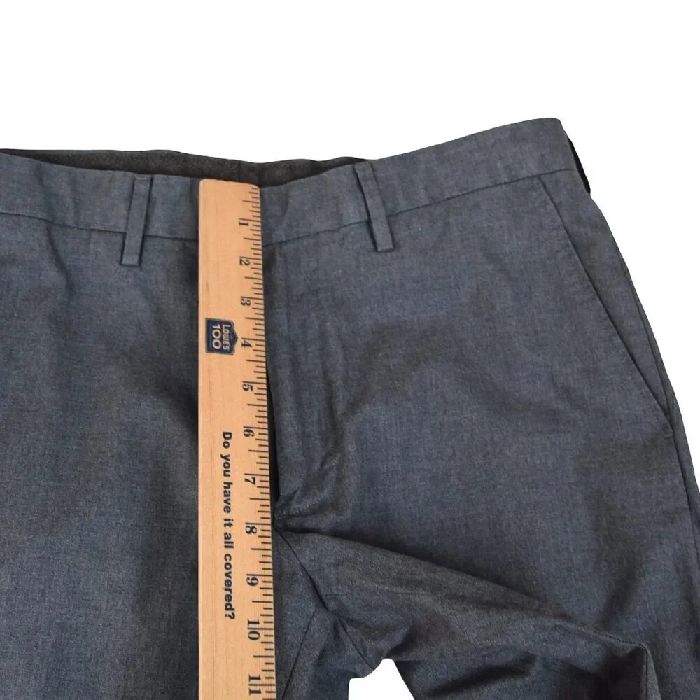 J.Crew Bowery Gray Dress Pants 100% Cotton Classic Trousers Size 32 x 30